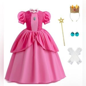Pink Princess Dress Costume with Accessories
